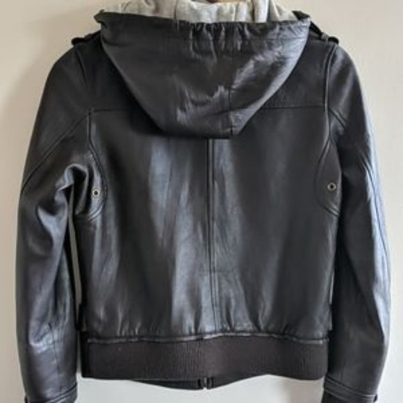 Azona a02 leather bomber hoodie S - Picture 3 of 6